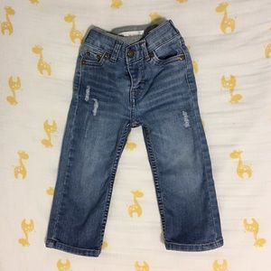 Cutest distressed Toddler Levi’s jeans